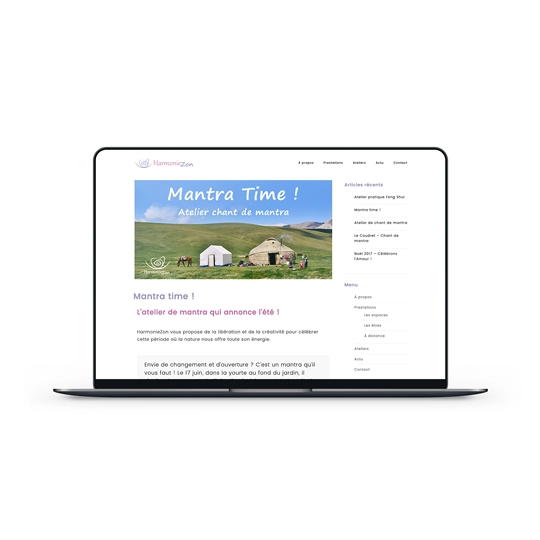 Création de site vitrine pour la reconnection à la nature